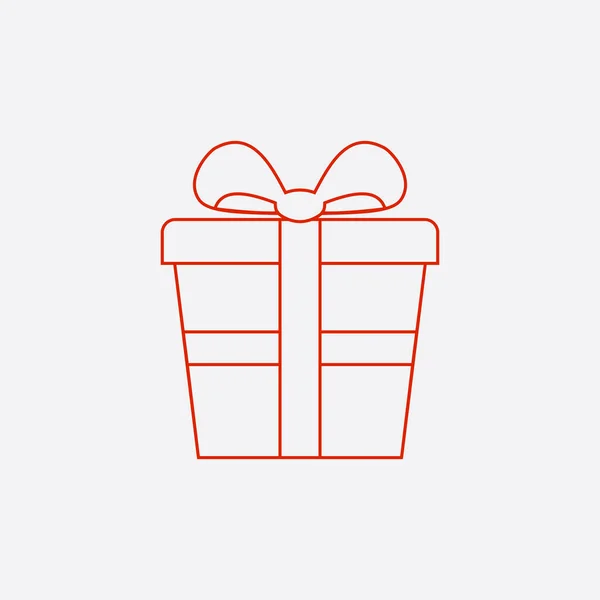 Gift box line icon — Stock Vector