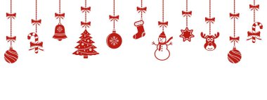 Noel süsler arka plan asılı