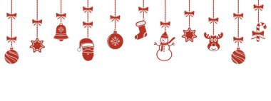 Noel süsler asılı ile arka plan