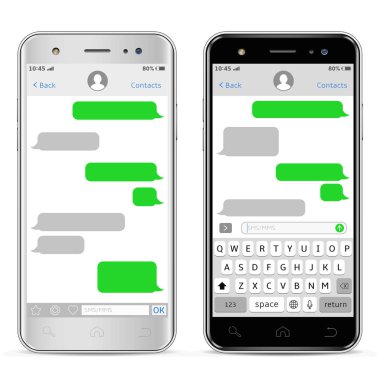 Cep telefonları ile sms sohbet. Haberci pencere eşiği.