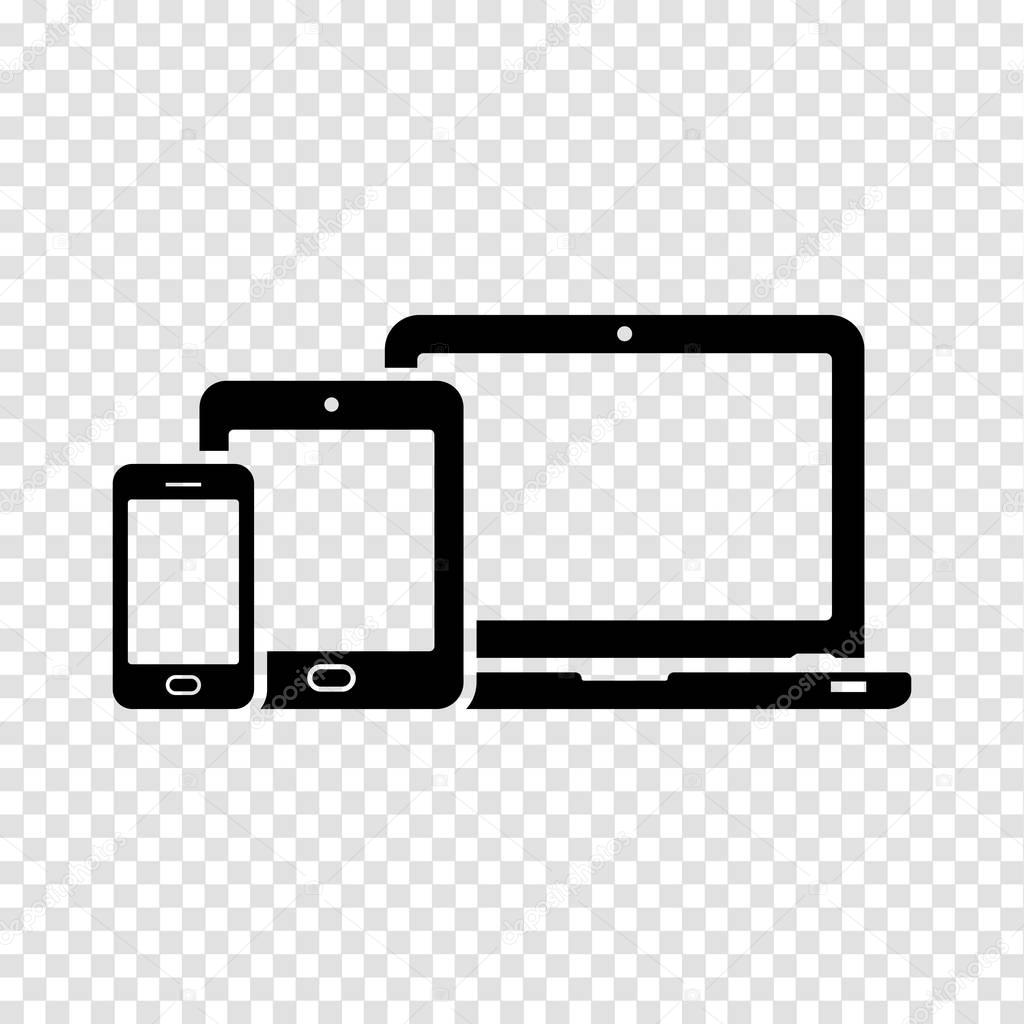 Download Responsive design icons: laptop, tablet and smartphone ...
