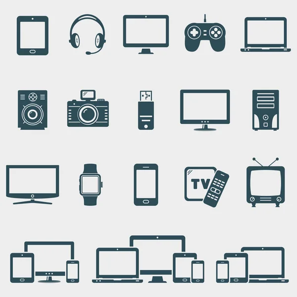 Set of vector devices icons — Stock Vector