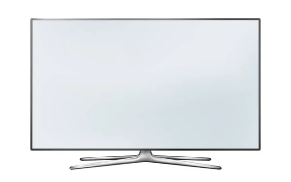 Smart tv levou monitor isolado no fundo branco —  Vetores de Stock