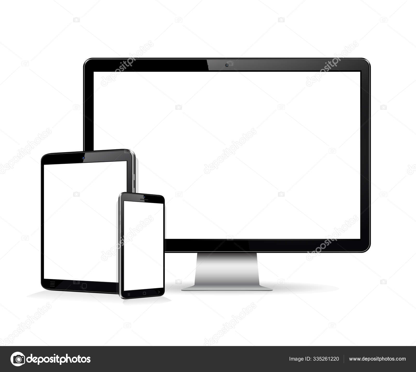 Computer Display Tablet Smartphone Mock Up Stock Vector By fad82 computer-display-tablet-smartphone-mock-up-stock-vector-by-fad82