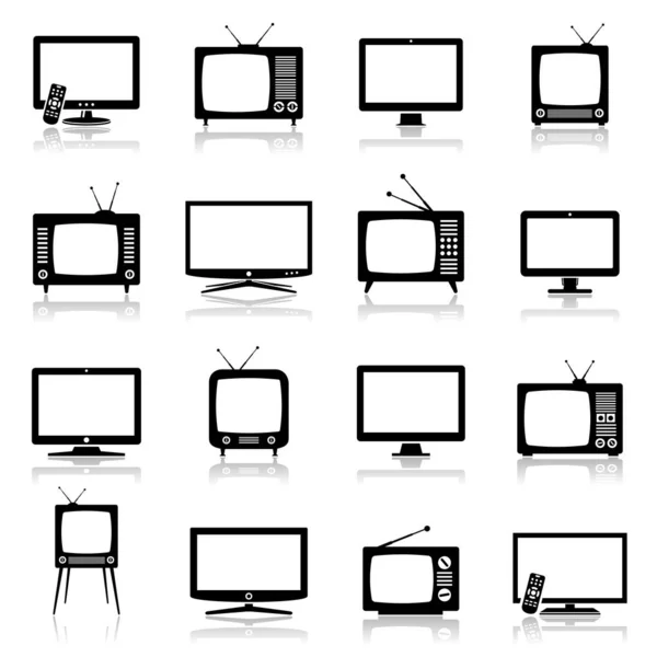 Set icone TV — Vettoriale Stock