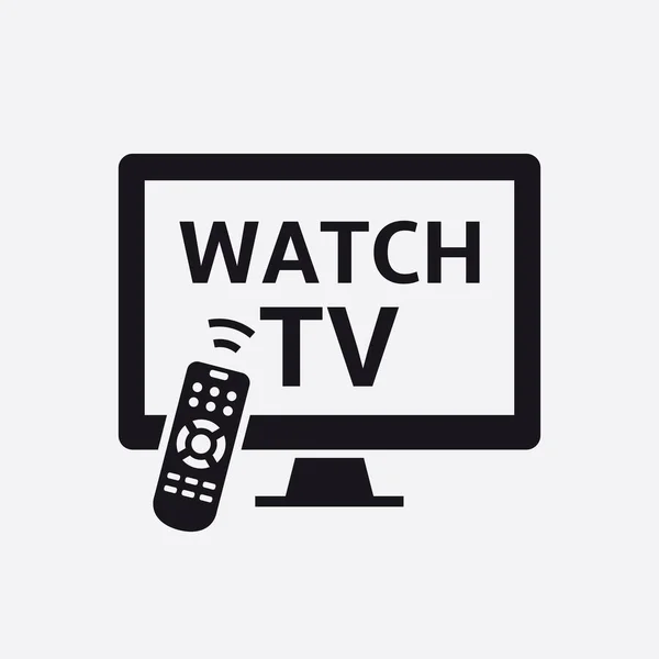 Televisione con icona telecomando — Vettoriale Stock