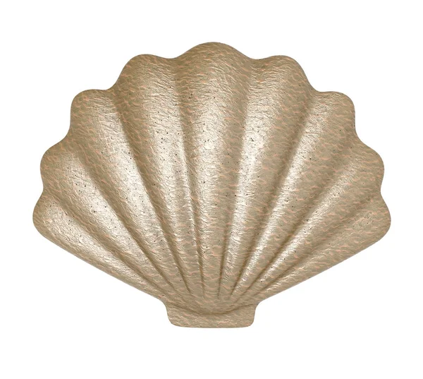 Seashell. 3D illustratie geïsoleerd op witte achtergrond — Stockfoto