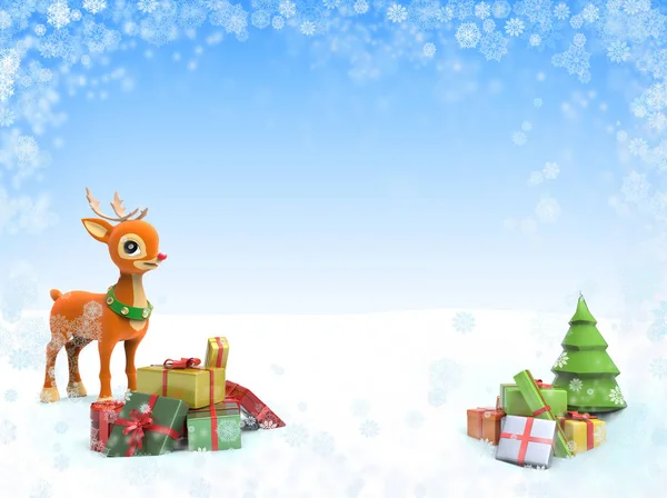 Jul bakgrund med Viltskav. Illustration — Stockfoto
