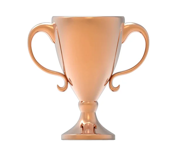 Brons trophy. 3D-bild isolerad på vit bakgrund — Stockfoto