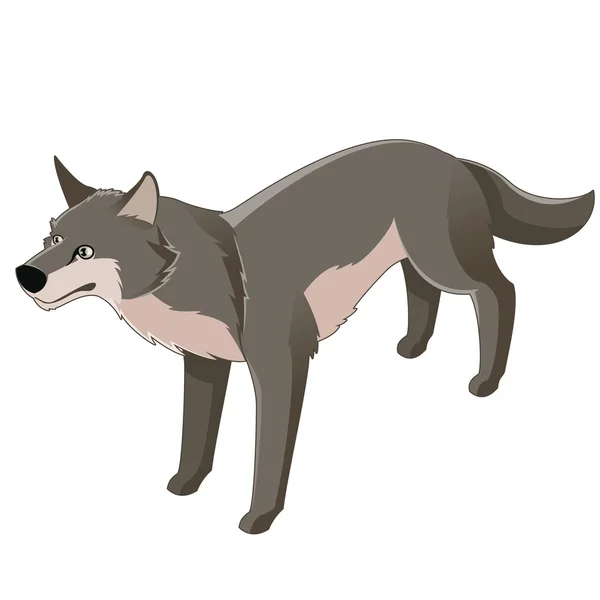 Isometrische wolf pictogram — Stockvector