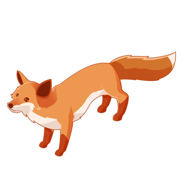 Isometric fox icon — Stock Vector