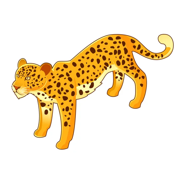 Icono de leopardo Isomtri — Vector de stock