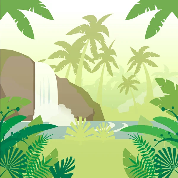 Selva plana de fondo4 — Vector de stock