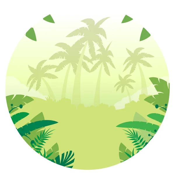 ジャングル フラット Background15 — ストックベクタ