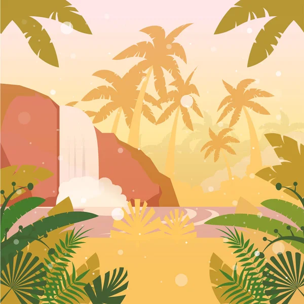 Dschungel flache Hintergrund20 — Stockvektor