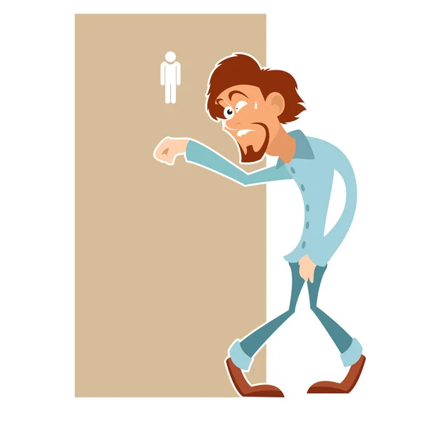 Ο άνθρωπος χρειάζεται πραγματικά να επισκέπτεστε την τουαλέτα — Διανυσματικό Αρχείο