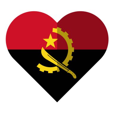 Angola düz kalp bayrak