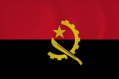 Angola dalgalanan bayrak