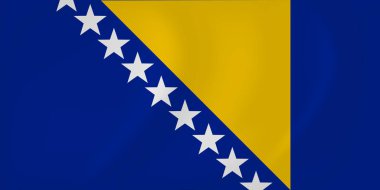 Bosna-Hersek dalgalanan bayrak