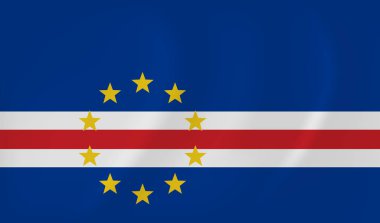 Cape verde dalgalanan bayrak