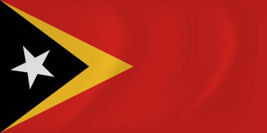 Doğu timor dalgalanan bayrak