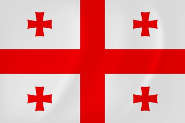 Gürcistan dalgalanan bayrak