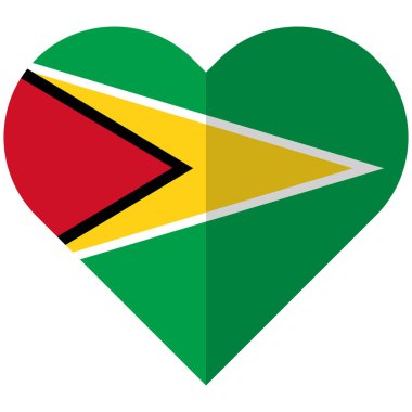 Guyana düz kalp bayrak