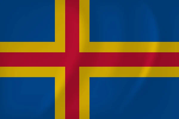Bendera Vektor Kepulauan Aland - Stok Vektor