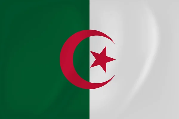 Alžírsko vlající vlajka — Stockový vektor