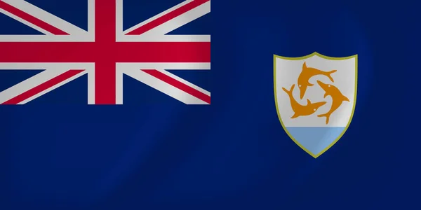 Anguilla dalgalanan bayrak — Stok Vektör