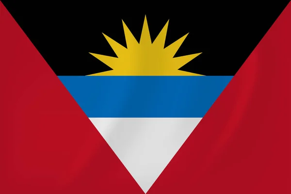 Wapperende vlag van Antigua en barbuda — Stockvector