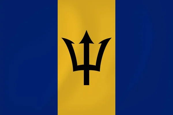 Barbados waving flag — Stock Vector