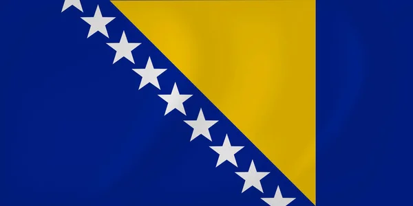 Bosnien und Herzegowina schwenkt Flagge — Stockvektor