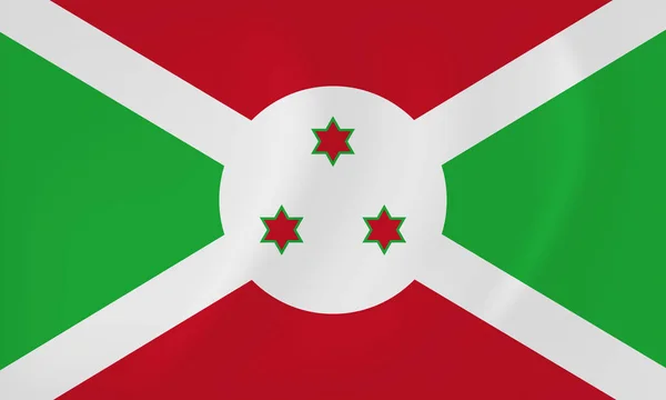Wapperende vlag van Burundi — Stockvector