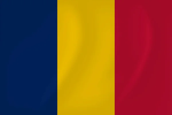 Tchad viftande flagga — Stock vektor
