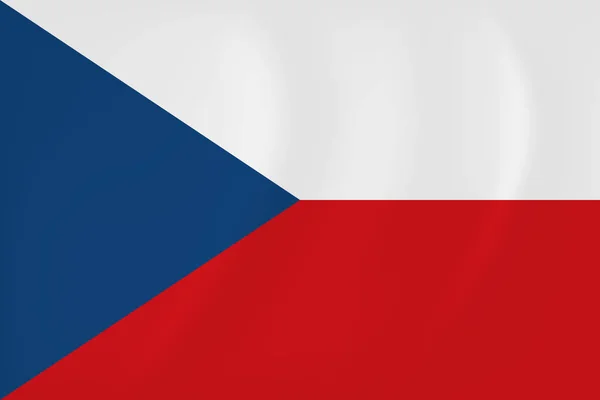 Tschechische Republik schwenkt Flagge — Stockvektor
