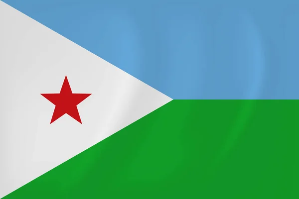Dschibuti schwenkt Flagge — Stockvektor