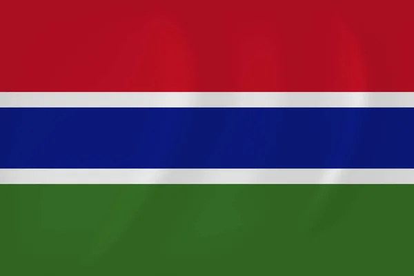 Gambia schwenkt Flagge — Stockvektor