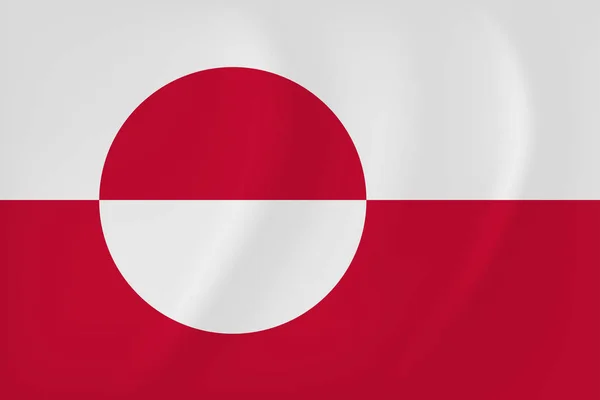 Grönland dalgalanan bayrak — Stok Vektör