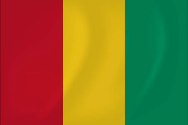 Vlající vlajka Guineje — Stockový vektor