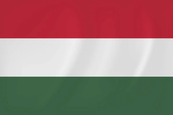 Hungría ondeando bandera — Archivo Imágenes Vectoriales