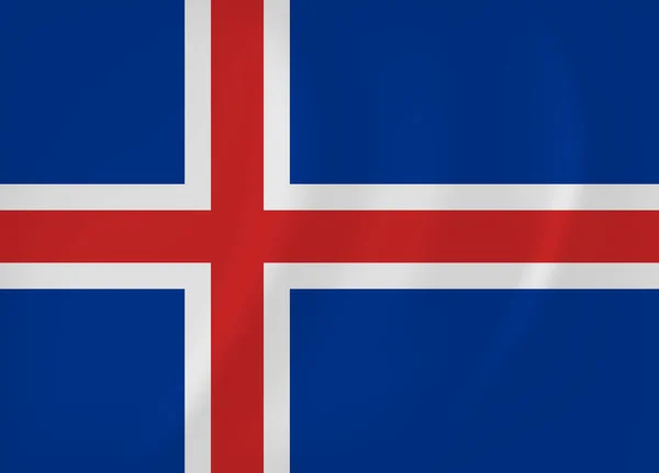 Island schwenkt Flagge — Stockvektor