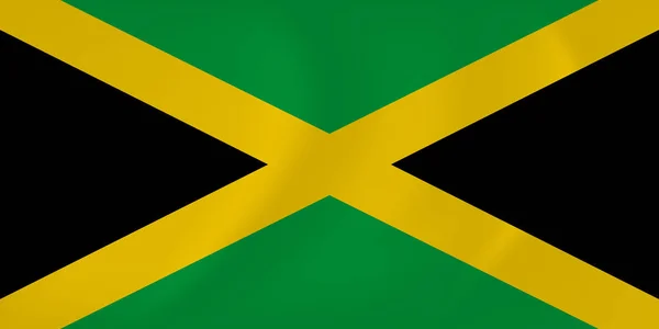 Jamaica viftande flagga — Stock vektor