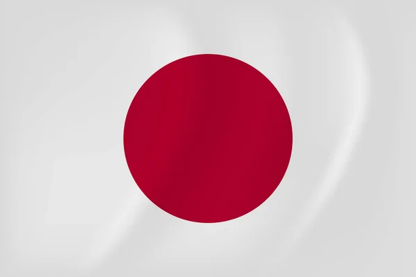 Japon agitant le drapeau — Image vectorielle