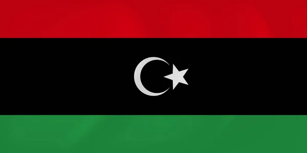 Libya dalgalanan bayrak — Stok Vektör
