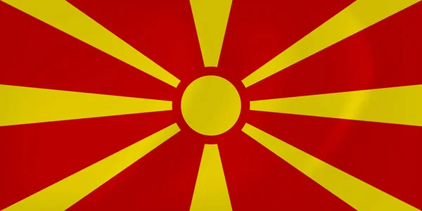 Wapperende vlag van Macedonië — Stockvector