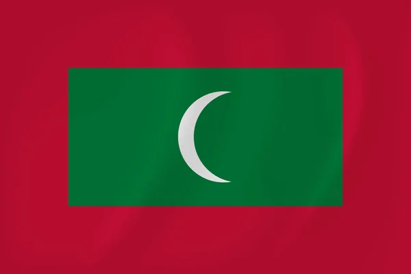 Malediven schwenken Flagge — Stockvektor
