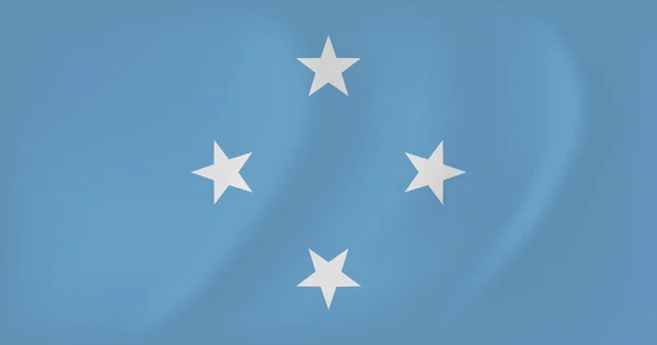 Mikronesien schwenkt Flagge — Stockvektor