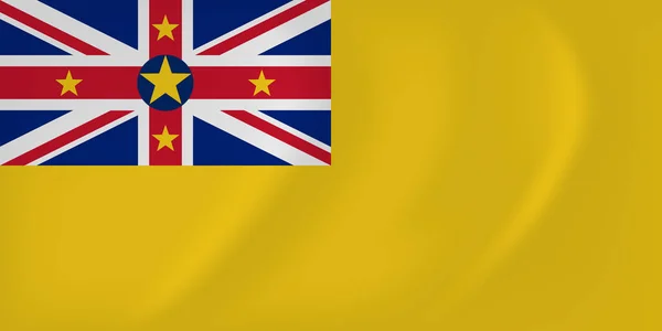 Niue viftande flagga — Stock vektor