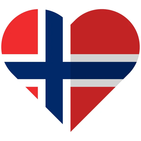 Bendera datar Norwegia - Stok Vektor